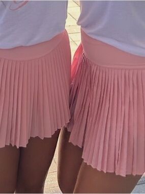 Amazon Essentials Pink Pleated Mini Skirt
